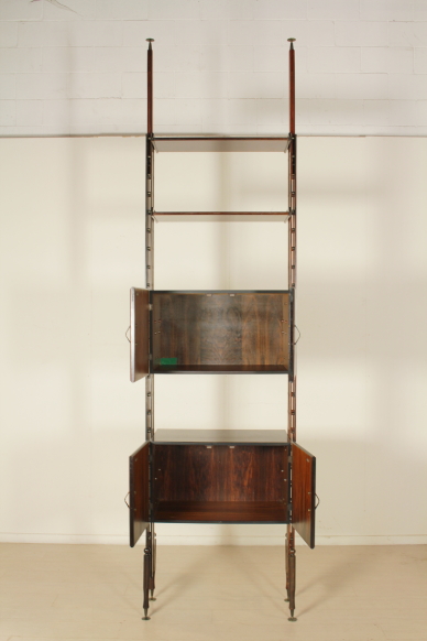 Floor To Ceiling Bookcase Rosewood Veneer Formica Vintage