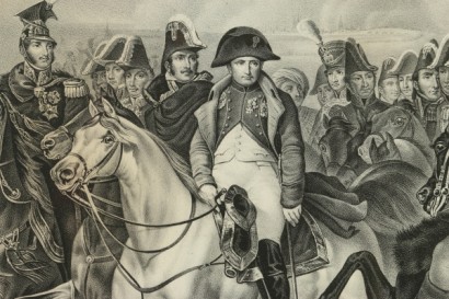 Napoleon surrounded by the most famous French generals de