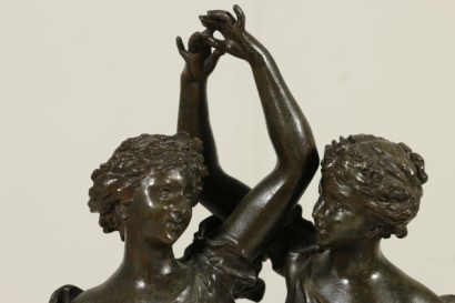 {* $ 0 $ *}, bailarinas, bailarinas, bronce, niñas, escultura, escultura 900, escultura de principios de 900