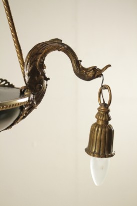 Bronze-Kronleuchter, Werkstatt des 20. Jahrhunderts, Antike, # {* $ 0 $ *}, # bottega900, # antichità, #Lampadarioinbronzo