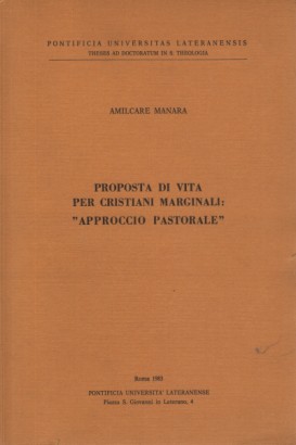 Proposta di vita per cristiani marginali: "Approccio pastorale".