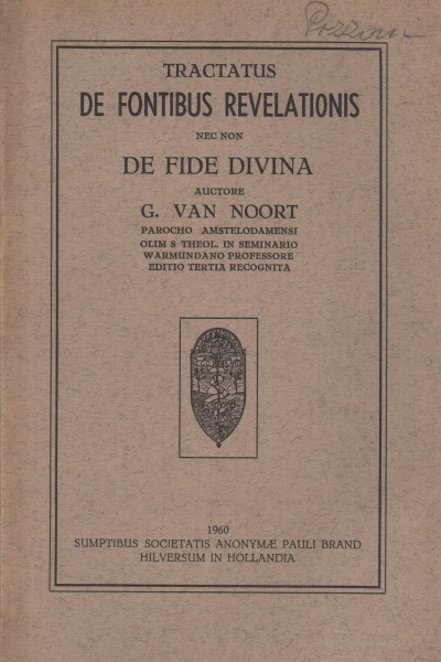 Tracatuts de fontibus revelationis, G. Van Noort