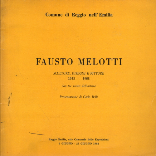 Fausto Melotti. Sculptures, dessins et peintures 1933-1, Fausto Melotti