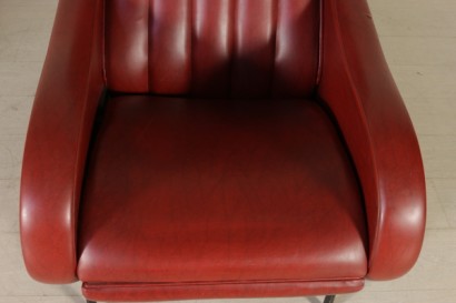 Coppia di poltrone anni 50-60 - particolare seduta Coppia di poltrone anni 50-60 - particolare seduta