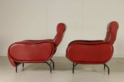 pair of armchairs, reclining armchairs, expanded armchairs, leatherette armchairs, 50's armchairs, 60's armchairs, # {* $ 0 $ *}, #MadeInItaly, #madeinitaly, #coppiadipoltrone, #poltronereclinabili, #poltroneespanso, #poltronesimilpelle, #poltronesimilpelle, # poltroneanni60