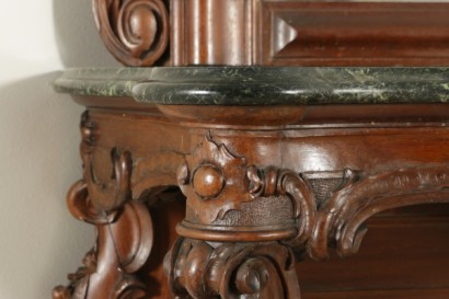 Console table with mirror Louis Philippe-detail