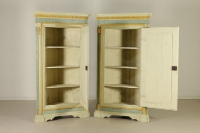 Pair of Lacquered Corner Cupboards