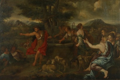 Moïse défendant les filles de Jéthro