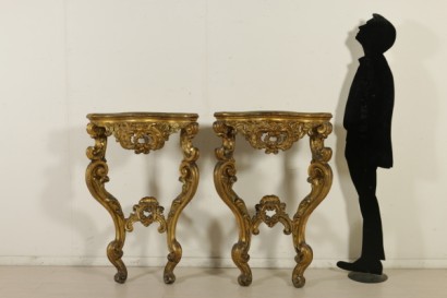 Pair corner console