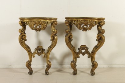 Pair corner console