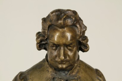 Bronze von Cesare Beccaria-detail