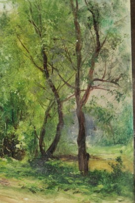 Francesco Bosso (1863 – 1933), paar Landschaften-detail
