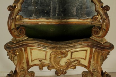 Table console-planteur avec miroir-détail