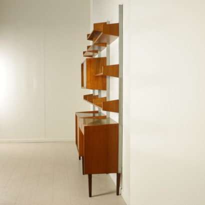 bookcase, 60's bookcase, vintage bookcase, wall bookcase, mahogany bookcase, veneer bookcase, designer bookcase, Italian design bookcase, # {* $ 0 $ *}, {* $ 0 $ *}