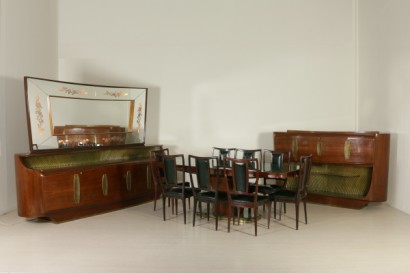 sedie, sedie anni 50, sedie vintage, sedie di modernariato, sedie rivestimento in similpelle, rivestimento in similpelle, legno tinto ebano, sedie tinte ebano, di mano in mano, anticonline