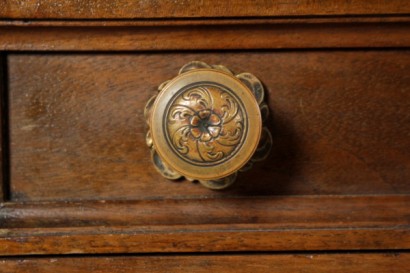 {* $ 0 $ *}, walnut table, antique table, early 1900s table, early 1900s table, neo-Renaissance style table, antique table, walnut desk, antique desk, antique desk, neo-Renaissance desk, neo-Renaissance style desk