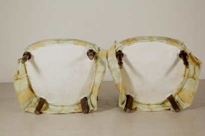Pair of upholstered armchairs-from below