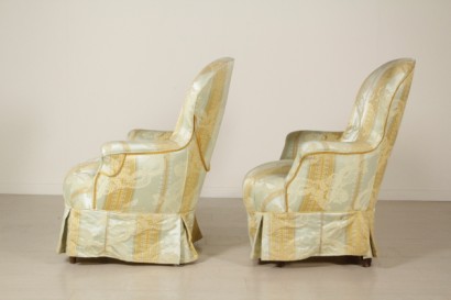 Pair of padded chairs-side