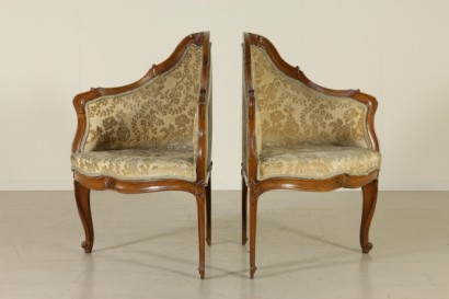 Pair of Corner Armchairs 20th Century