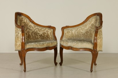 Pair of Corner Armchairs 20th Century