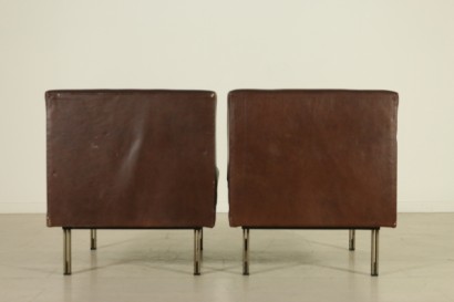 armchairs, pair of armchairs, {* $ 0 $ *}, leatherette armchairs, 60's armchairs, Italian design armchairs, spring armchairs, vintage armchairs, designer armchairs, Italian design