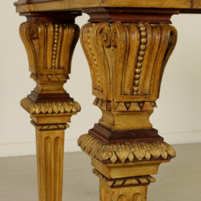 table, wall table, Neoclassical wall table, neoclassical table, neoclassical style, neoclassical style table, end 700 table, 700 table, antique table, antique table, lacquered table, lacquered wood table, marble top, macchiavecchia marble, macchiavecchia, { *$0$*}, anti-conline