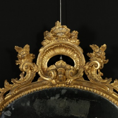 Neapolitan Baroque mirror-detail