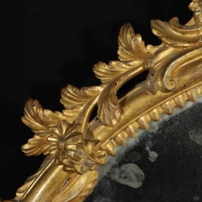 Neapolitanischen Barock Spiegel-detail