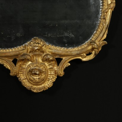 Neapolitanischen Barock Spiegel-detail