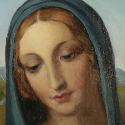 Nicola Lai (1873-1943), cara-detalle de Madonna