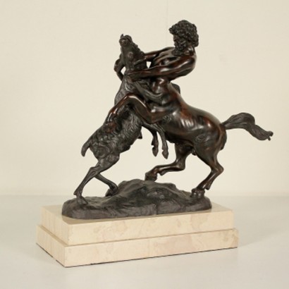 antiques, antiquity, bronzes, ancient bronze, bronze sculpture, fight between centaur and the bronze deer, bronze by F. Avolio, # {* $ 0 $ *}, #antiques, # antiquity, #bronzi, #bronzoantico, #sculturainbronzo , #made in Italy
