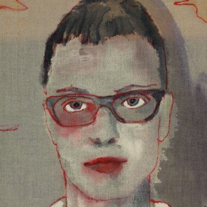 Roberta Savelli (1969), retrato de adolescente-detalle