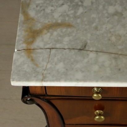 Guitar Chest of Drawers with Marble 19th Century