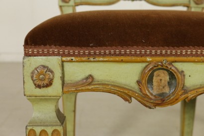 Neoklassische Stühle paar-detail