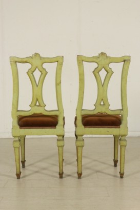 Neoclassical-back chairs pair