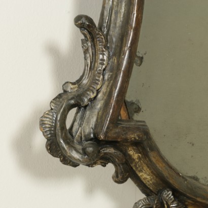 Neapolitanische geschnitzte Spiegel-detail
