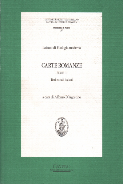 Carte romanze, Alfonso D'Agostino