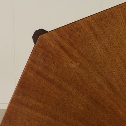 table, 60's table, design table, modern antiques table, vintage table, Italian design table, Italian design, teak table, teak veneer table, {* $ 0 $ *}, anticonline, octagonal table, teak table