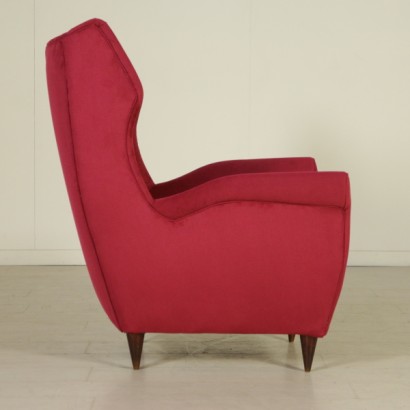 poltrona, poltrona anni 50, anni 50, di mano in mano, anticonline, poltrona in velluto, poltrona resturata, poltrona di design, poltrona design italiano, design italiano