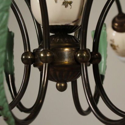 chandelier, 50s chandelier, ceiling lamp, vintage lamp, vintage chandelier, designer lamp, Italian design, made in Italy, 50s, {* $ 0 $ *}, anticonline