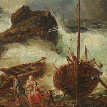 Port during the storm scene