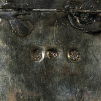 Pair of silver holy water-detail