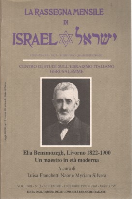 La Rassegna mensile di Israel, Vol. LXIII, n. 3 - Settembre-Dicembre 1997