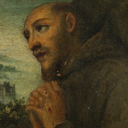 Franziskus im Gebet-detail