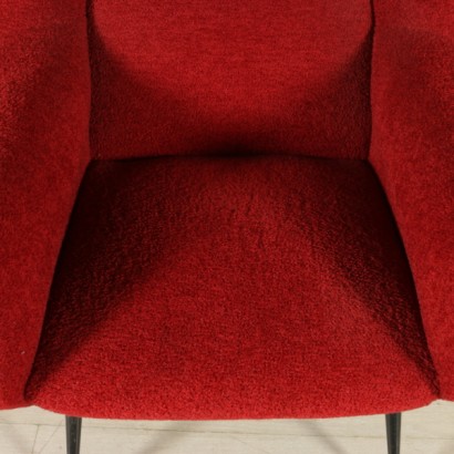 sillón, sillón de los años 50, años 50, {* $ 0 $ *}, anticonline, sillón de los 60, años 60, diseño italiano, sillón de diseño, sillón de diseño italiano, diseño italiano, tejido original, punta de latón