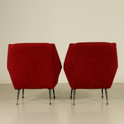 sillón, sillón de los años 50, años 50, {* $ 0 $ *}, anticonline, sillón de los 60, años 60, diseño italiano, sillón de diseño, sillón de diseño italiano, diseño italiano, tejido original, punta de latón