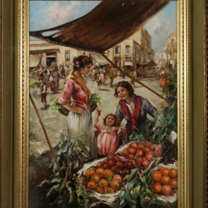 Scène de marché à Naples