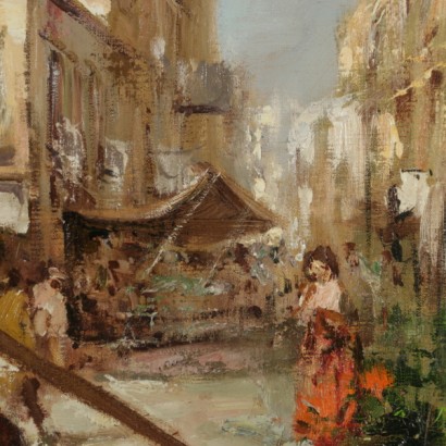 Market scene in Naples-detail