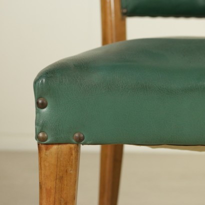 sedie, sedie vintage, sedie anni 50, anni 50, sedie di modernariato, modernariato italiano, vintage italiano, di mano in mano, anticonline, sedie in similpelle, sedie in faggio, sedie a molle