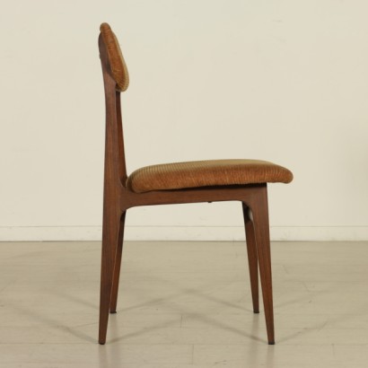 sedie, sedie anni 60, anni 60, sedie vintage, vintage italiano, design italiano, sedie di design, sedie di design italiano, sedie in teak, rivestimento in velluto, quattro sedie, di mano in mano, anticonline